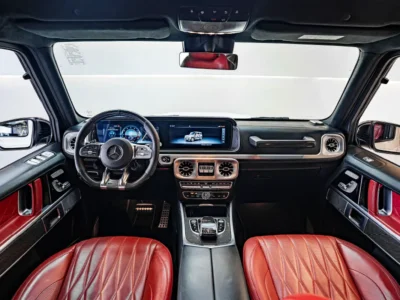 2023 Mercedes-Benz G-Class G 63 AMG 4.0L V8 Bi-Turbo Petrol Engine White Red SUV
