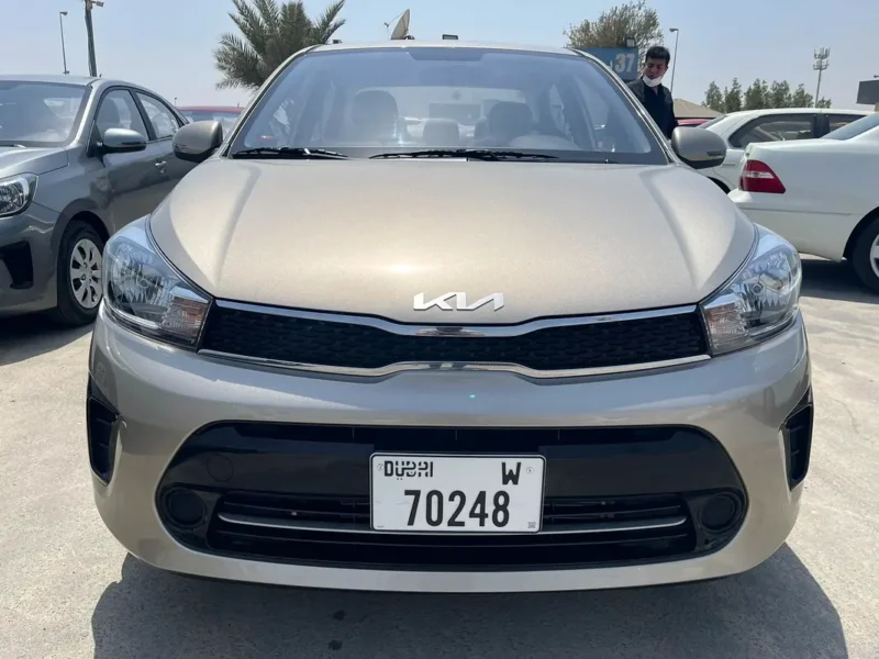 2022 Kia Pegas XL 4 Cylinders Petrol Engine Gold Grey Sedan GCC Specs Automatic