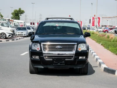 2007 Ford Explorer Base 6 Cylinders Petrol Engine Black Tan SUV Very Clean Car