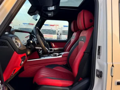 2021 Mercedes-Benz G-Class G 63 AMG 4.0L V8 Biturbo Petrol Engine White Red SUV