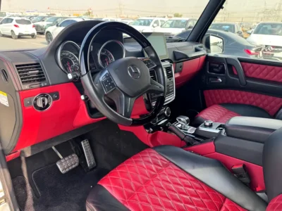 2017 Mercedes-Benz G-Class G 63 AMG 4.0L V8 Biturbo Petrol Engine White Red SUV