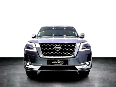 2020 Nissan Patrol LE Platinum 8 Cylinders Petrol Engine Blue Tan SUV GCC Specs FULLY LOADED