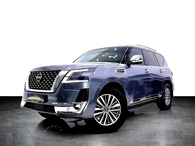 2020 Nissan Patrol LE Platinum 8 Cylinders Petrol Engine Blue Tan SUV GCC Specs FULLY LOADED