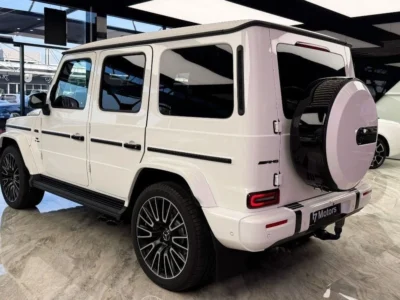 2025 Mercedes-Benz G 63 AMG 4.0L V8 Bi-Turbo Engine White Red SUV Double Night Package