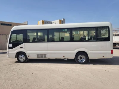 2025 TOYOTA COASTER HIROOF 4.0L 4 Cylinders DIESEL Engine MT White Black Bus
