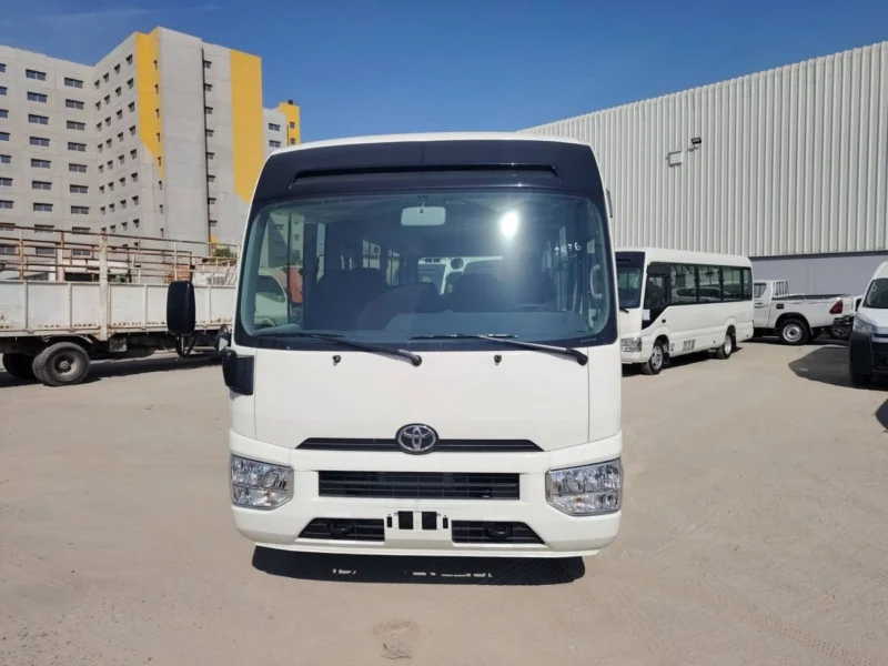 2025 TOYOTA COASTER HIROOF 4.0L 4 Cylinders DIESEL Engine MT White Black Bus