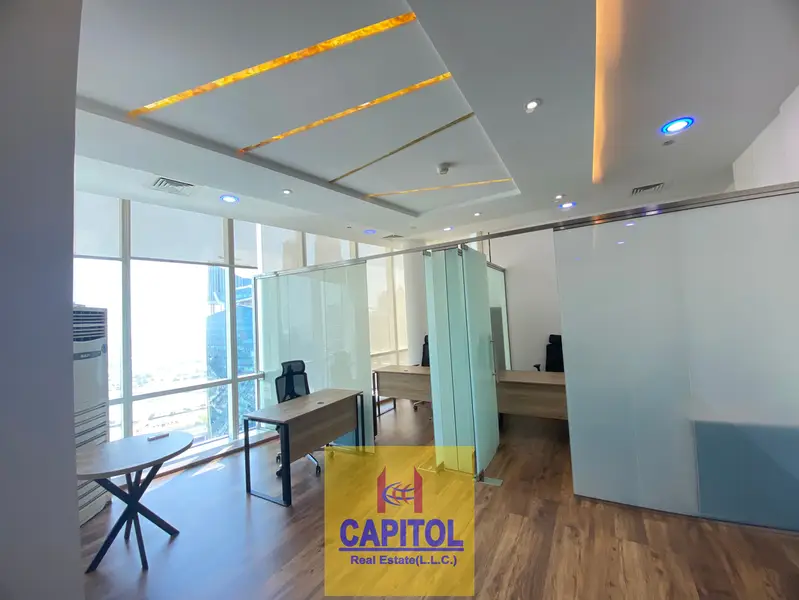 WOW CHEAPEST OFFICE 975 SQFT Fully Fitted and furnished -WITH 3 PARTITION AVAILABLE FOR RENT