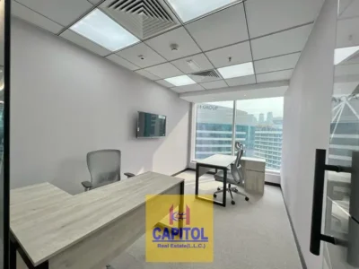 Cozy Office Space For Full Year, Labour Inspections ,Chiller Free With Ejari (BK)