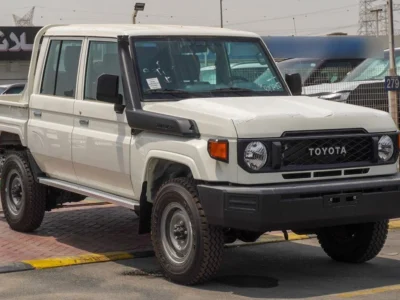 2025 Toyota Land Cruiser 4.2 Litres 6 Cylinders Diesel Engine White Grey Pickup Truck MT