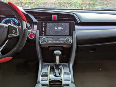 2017 Honda Civic LX Sport 4 Cylinders Petrol Engine White Red Sedan GCC Specs Full Option