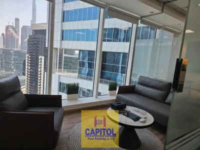 Panoramic Breathtaking Views: Vacant Now High floor Grade A Tower: Ready-to-Move-In Furnished Office