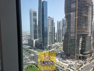 FURNISHED OFFICE WITH 4 GLASS PARTITION AVAILABLE FOR RENT IN BUSINESS BAY