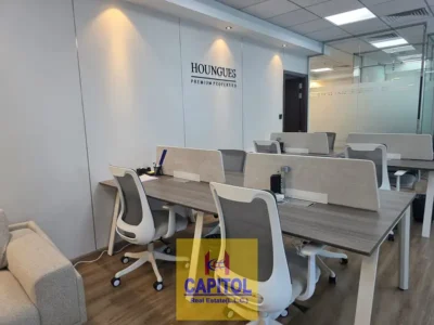 FURNISHED OFFICE WITH 4 GLASS PARTITION AVAILABLE FOR RENT IN BUSINESS BAY