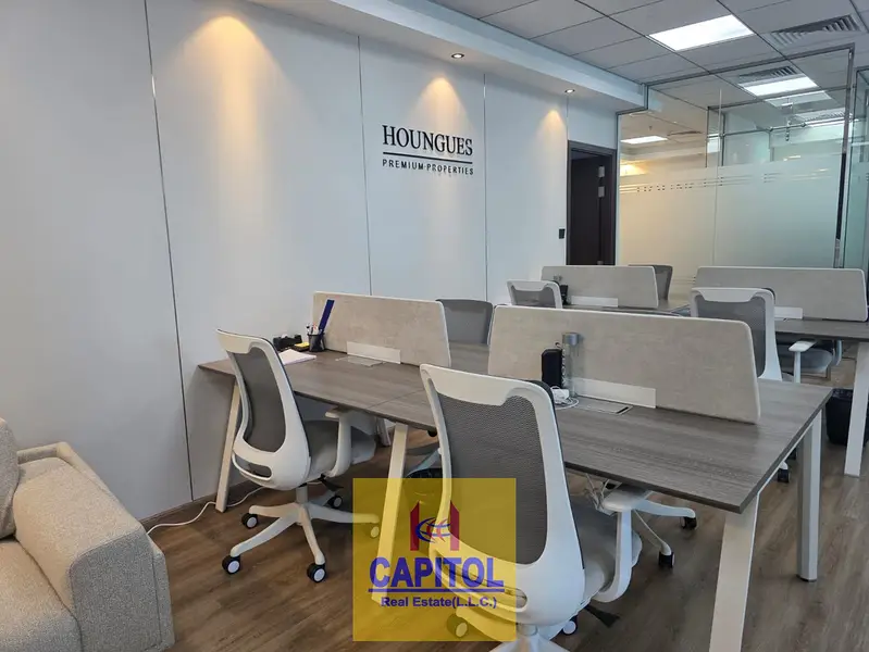 FURNISHED OFFICE WITH 4 GLASS PARTITION AVAILABLE FOR RENT IN BUSINESS BAY
