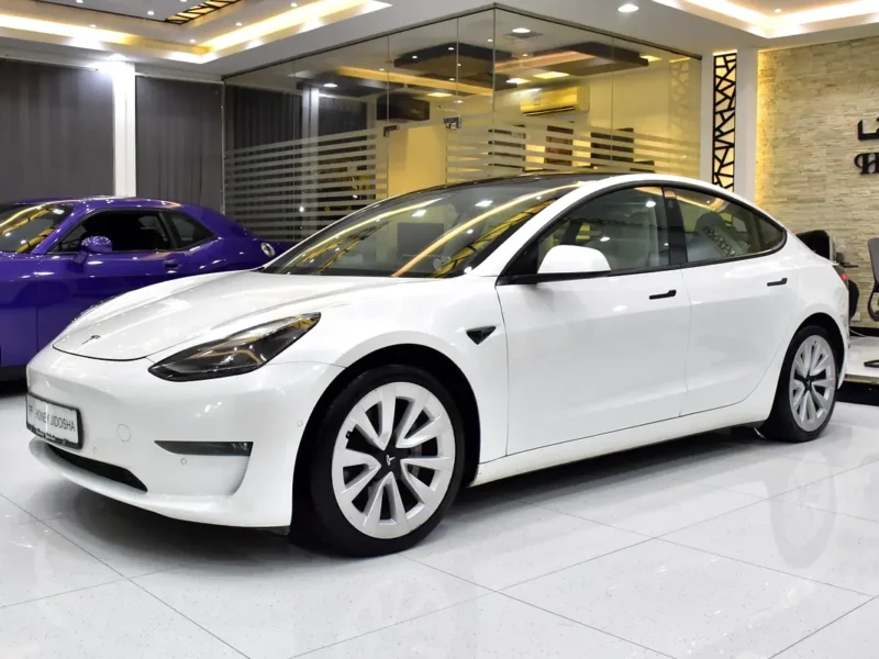 2021 Tesla Model 3 Standard Plus Electric Vehicle White Sedan American Specs 350 - 450 KM Range