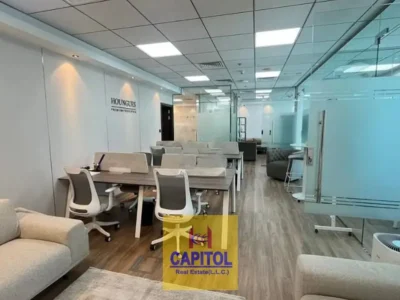 1,128 sqft WELL FURNISHED OFFICE WITH 4 GLASS PARTITION AVAILABLE FOR RENT IN BUSINESS BAY