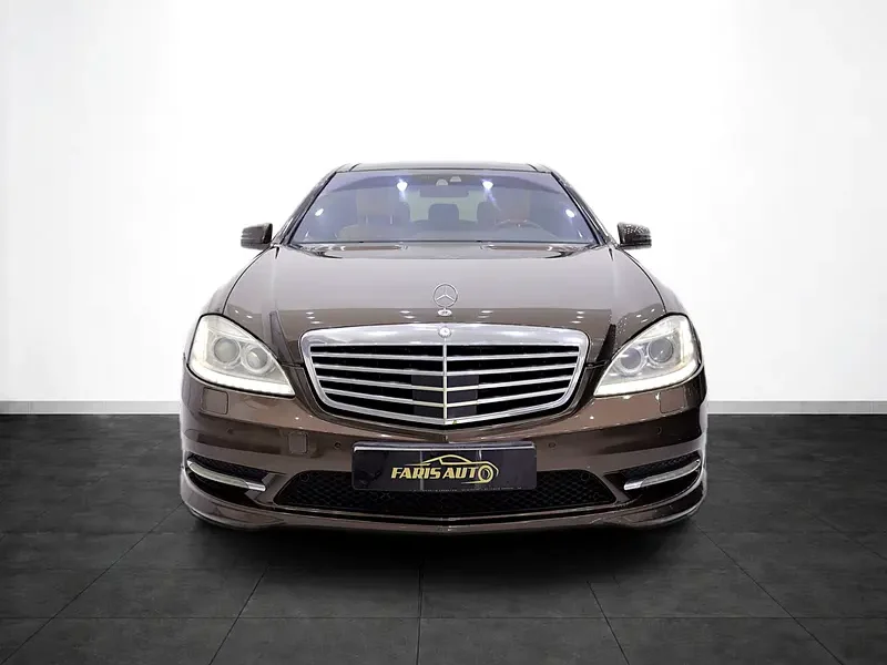 2011 Mercedes-Benz S-Class S 500 8 Cylinders Petrol Engine Brown tan Sedan GCC Specs FULLY LOADED