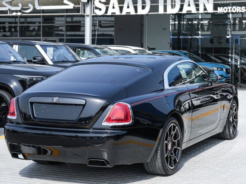 2018 Rolls-Royce Wraith Black Badge 6.6-liter twin-turbocharged V12 Engine Black Red Coupe
