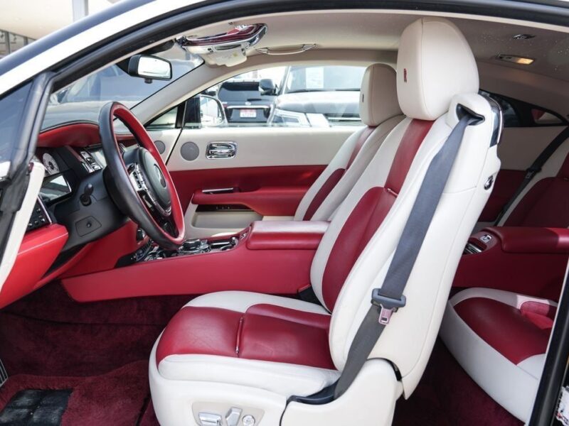 2018 Rolls-Royce Wraith Black Badge 6.6-liter twin-turbocharged V12 Engine Black Red Coupe