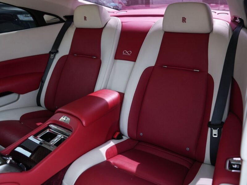 2018 Rolls-Royce Wraith Black Badge 6.6-liter twin-turbocharged V12 Engine Black Red Coupe