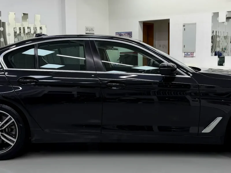 2021 BMW 5-Series 520i Exclusive 4 Cylinders Petrol Engine Black Brown Sedan GCC Specs