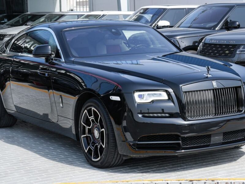 2018 Rolls-Royce Wraith Black Badge 6.6-liter twin-turbocharged V12 Engine Black Red Coupe
