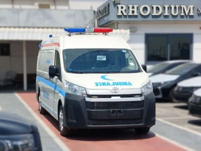2026 Toyota Hiace GL 3.5 Litres 6 Cylinders Petrol Engine White Blue Ambulance Van GCC Specs