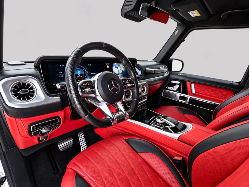2021 Mercedes-Benz G-Class G 63 AMG 4.0L V8 Biturbo Petrol Engine White Red SUV Japanese Specs