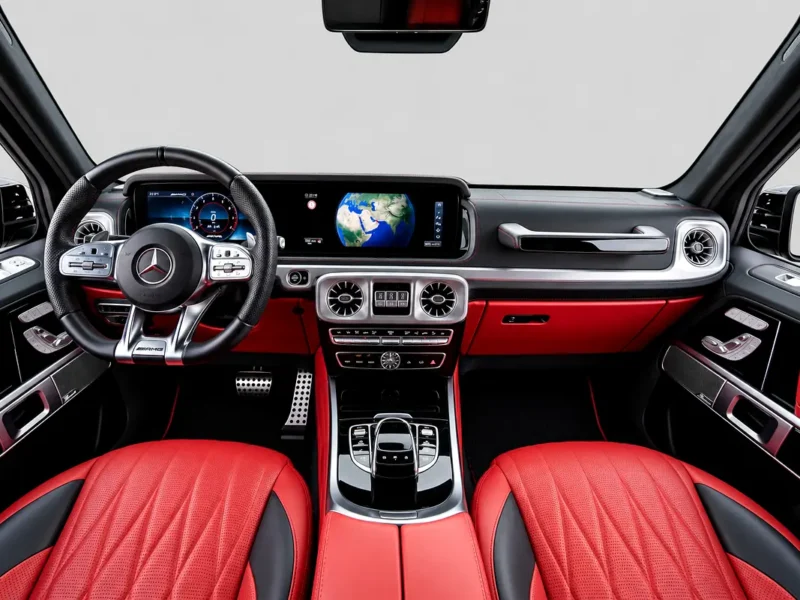 2021 Mercedes-Benz G-Class G 63 AMG 4.0L V8 Biturbo Petrol Engine White Red SUV Japanese Specs