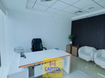 661 sqft Business Bay NO COMMISSION / Direct from Owner - Fully Furnished Office | Canal + City View