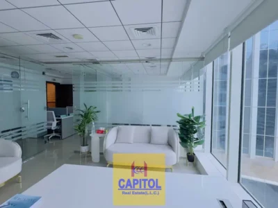 661 sqft Business Bay NO COMMISSION / Direct from Owner - Fully Furnished Office | Canal + City View