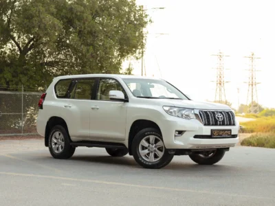 2022 Toyota Prado EXR 4.0 Litres 6 Cylinders Petrol Engine White Beige SUV GCC Specs 4WD