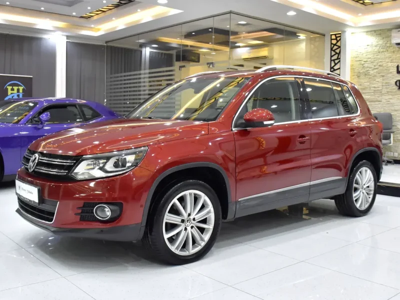 2020 Volkswagen Tiguan SEL 4 Cylinders Petrol Engine Red Beige Crossover GCC Specs Automatic