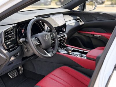 2026 Lexus RX500h F SPORT PERFORMANCE Automatic 2.4L 4 Cylinders Hybrid Engine White Red SUV