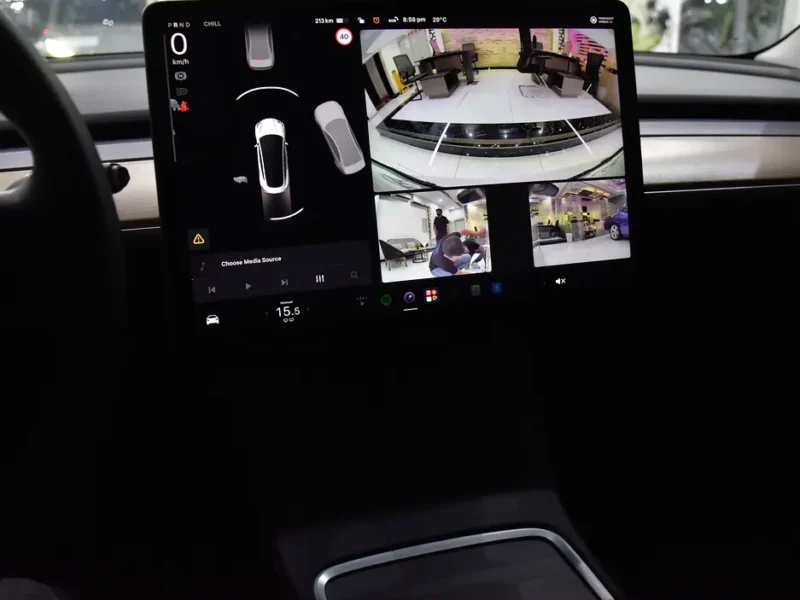 2022 Tesla Model 3 Standard Electric Vehicle 350 - 450 KM Range White Black Sedan GCC Specs