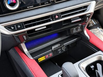 2026 Lexus RX500h F SPORT PERFORMANCE Automatic 2.4L 4 Cylinders Hybrid Engine White Red SUV