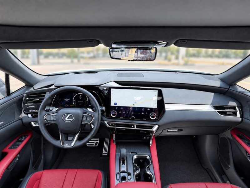 2026 Lexus RX500h F SPORT PERFORMANCE Automatic 2.4L 4 Cylinders Hybrid Engine White Red SUV