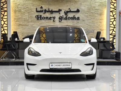 2022 Tesla Model 3 Standard Electric Vehicle 350 - 450 KM Range White Black Sedan GCC Specs