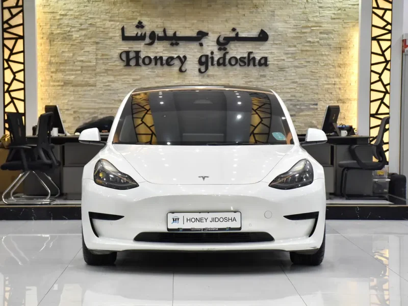 2022 Tesla Model 3 Standard Electric Vehicle 350 - 450 KM Range White Black Sedan GCC Specs