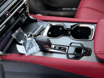 2026 Lexus RX500h F SPORT PERFORMANCE Automatic 2.4L 4 Cylinders Hybrid Engine White Red SUV