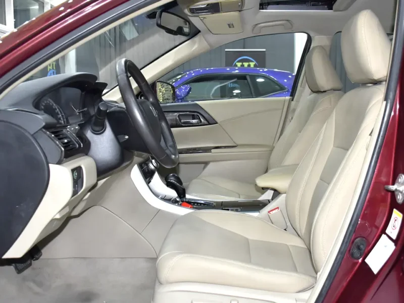 2016 Honda Accord EX 4 Cylinders Petrol Engine Burgundy Beige Sedan GCC Specs Automatic