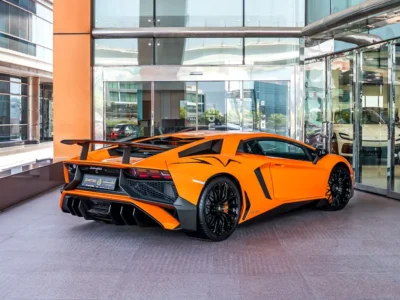 2017 Lamborghini Aventador LP 750-4 Superveloce 6.5-liter V12 Petrol Engine Orange Black Coupe