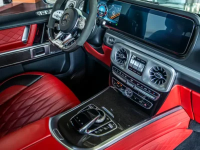 2021 Mercedes-Benz G-Class G 63 AMG 4.0 Litres V8 Biturbo Petrol Engine Black Red SUV GCC