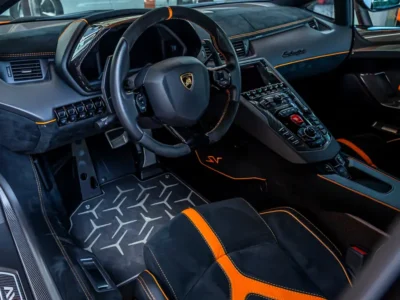 2017 Lamborghini Aventador LP 750-4 Superveloce 6.5-liter V12 Petrol Engine Orange Black Coupe