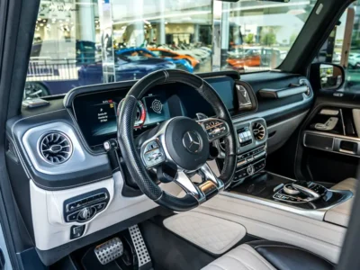 2021 Mercedes-Benz G-Class G 63 AMG 4.0 Litres V8 Biturbo Petrol Engine Grey White SUV