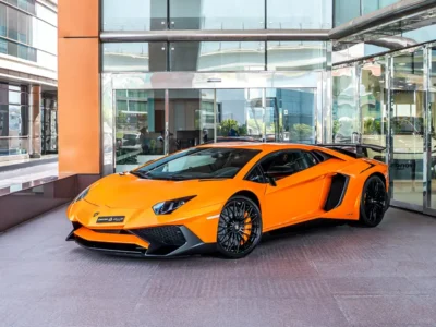 2017 Lamborghini Aventador LP 750-4 Superveloce 6.5-liter V12 Petrol Engine Orange Black Coupe