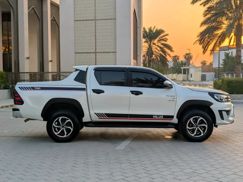 2018 Toyota Hilux Double Cab TRD 4.0 Litres 6 Cylinders Petrol Engine White Grey Pickup Truck