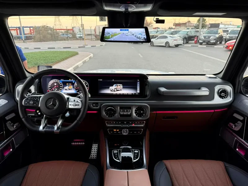 2023 Mercedes-Benz G-Class G 63 AMG 4.0L Bi-turbo V8 Petrol Engine White Brown SUV