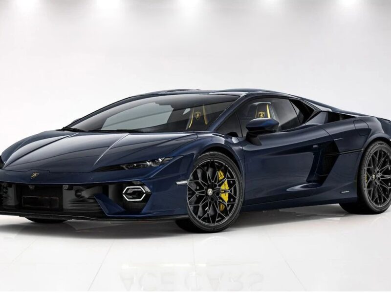 2027 LAMBORGHINI TEMERARIO 4.0L V8 TWIN-TURBO PHEV Engine Blue Yellow Sports Car
