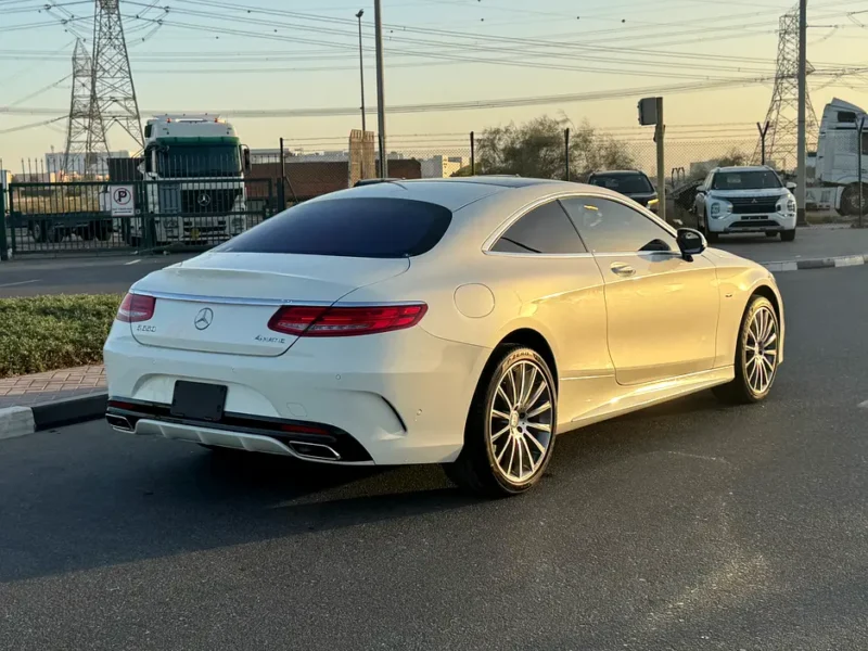 2015 Mercedes-Benz S-Class S 550 4MATIC 8 Cylinders Engine White Red Coupe Clean Title